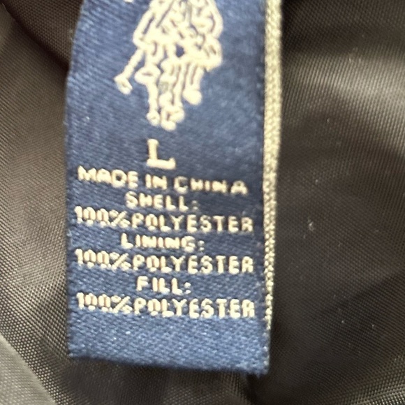 U.S. Polo Assn. women’s  Green Puffer Jacket with‎ Hood Size L Casual - Picture 10 of 10